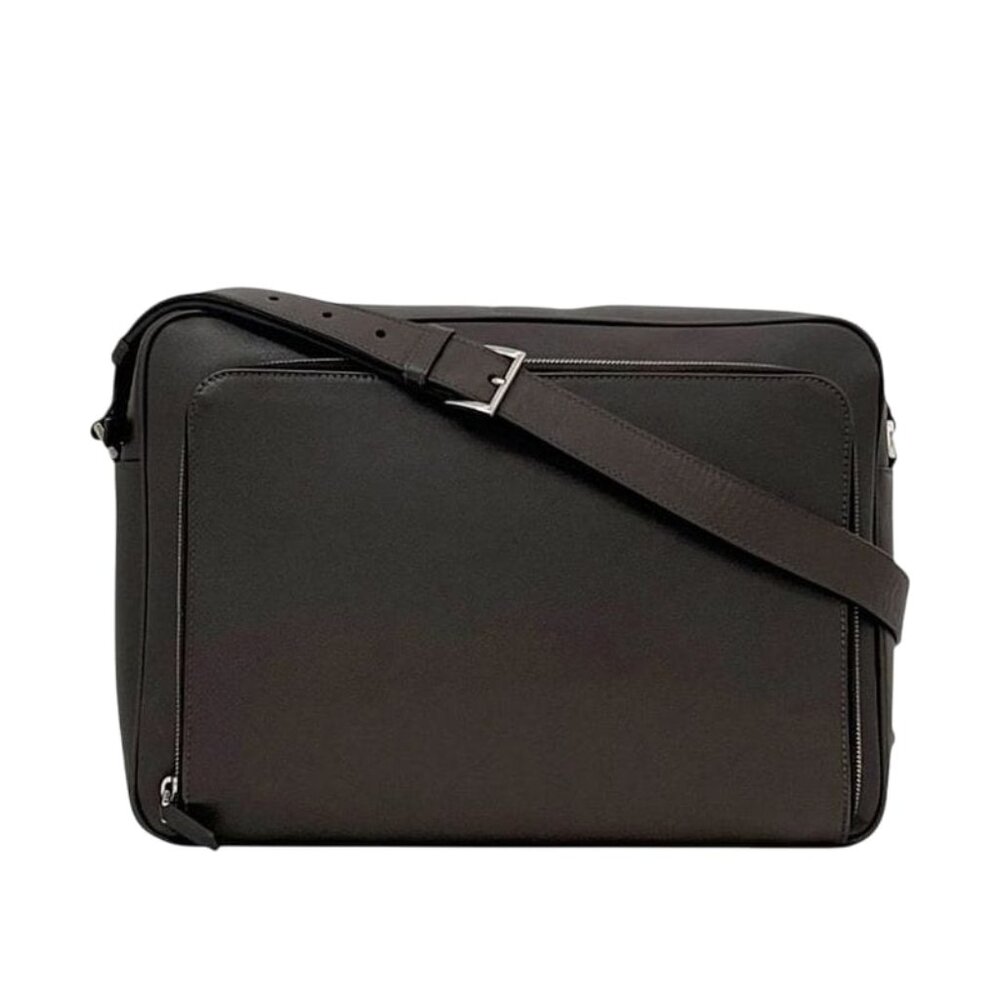 Prada Messenger Bag Brown Shoulder Saffiano